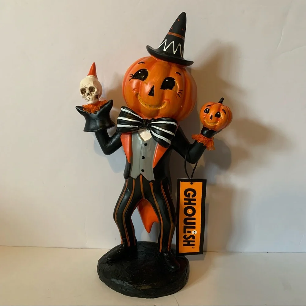NWT. Ghoulish Bethany Lowe Style Halloween Pumpkin Man 12
